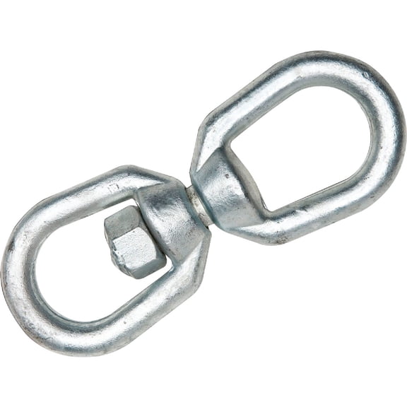 Apex T9630835 Industrial Eye To Eye Swivel, Forged, Galvanized, 1/2-In. - Quantity 5