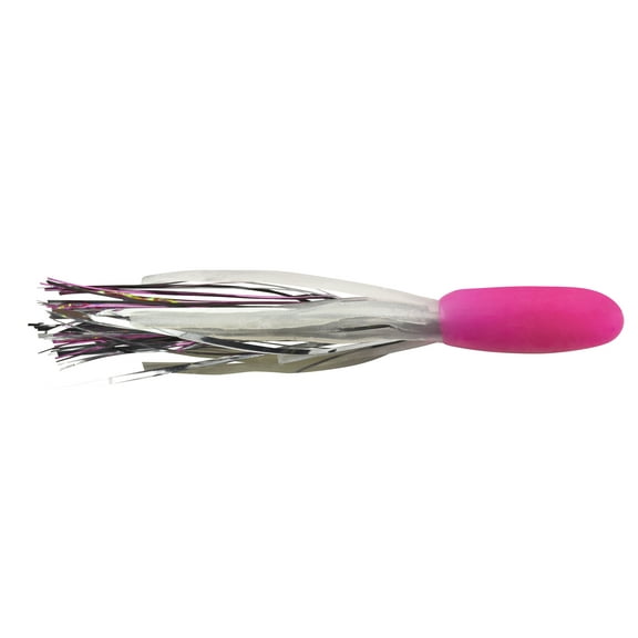 Apex Tackle Tinsel Tail Tubes Freshwater Gamefish Soft Plastic Lure, Pink/White, 1 1/2", 10-pack
