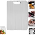 thumbnail image 1 of Apex Titanium Cutting Board for Kitchen, Knife-Friendly Cutting Boards Durable,Stainless Steel Double Sided Chopping board,304 Chopping board Food-Grade, 1 of 7