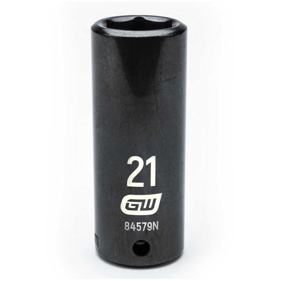 Gearwrench 1/2 in. Drive 6 Point Deep Impact Socket, 21 mm, 1 each, sold by each