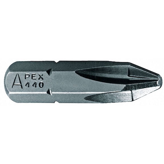 Apex Tool Group Insert Bit,SAE,1/4",Hex,#1,1",PK5 446-1X-5PK