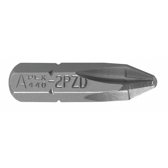 Apex Tool Group Insert Bit,SAE,1/4",Hex,#2,1",S2 Steel 440-2-PZDX
