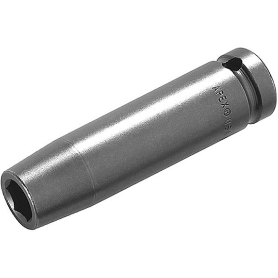 Apex Utica 071-MB-3314 0.43 in. Magnetic Bolt Clearance Extra Long Socket - 0.37 in. Square Drive