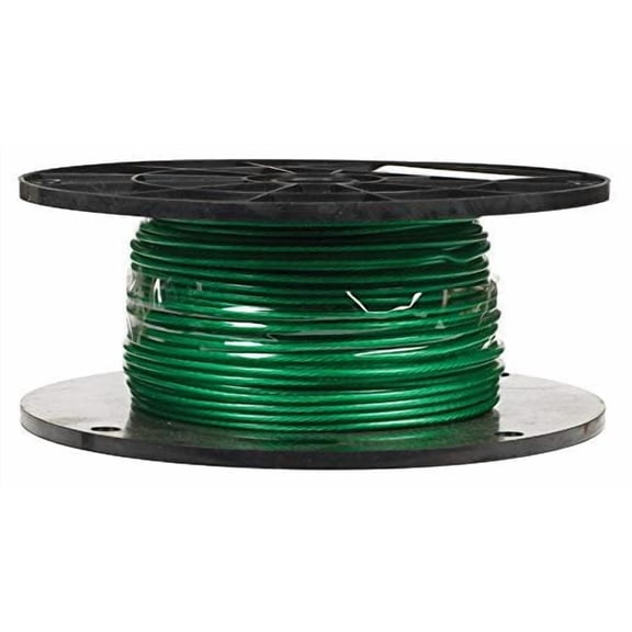 Apex Vinyl Galvanzied Cable, 1x7, 1/16-In. x 250-Ft.. — Indoor & Outdoor Use, NEC-Compliant