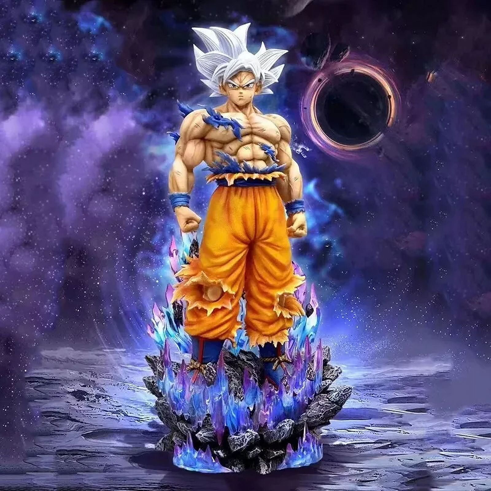 ApexComm Dragon Ball Ultra Instinct Goku Figure Anime Statue PVC Action Toy Collectible 12.6 in