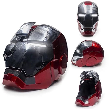 ApexComm Iron-Man Helmet Mark 5 Helmet 1:1 Mask with Sounds and LED Lighting, Collectible