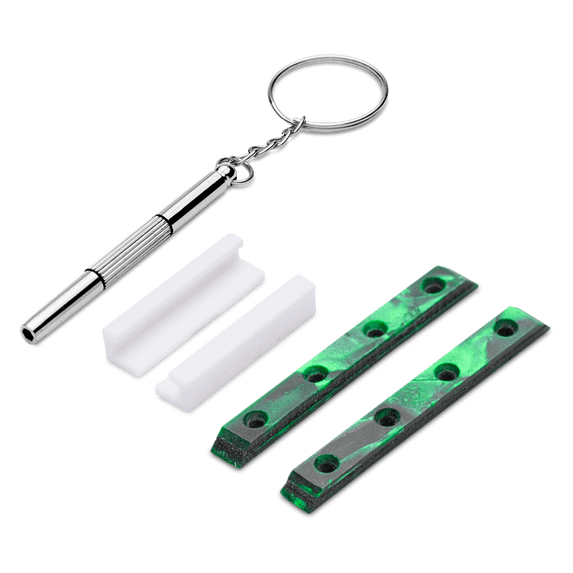 ApexFBS Fingerboard Slick Rails Green and Black