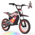 thumbnail image 1 of APEXWILL 36V Kids Electric Dirt Bike, Peak 750W Electric Motorcycle Ride-on Dirt Bike for Kids Aged 5–12, 12-Mile Range, Twist-Grip Throttle, Max Speed ​​19 MPH, Red, 1 of 10