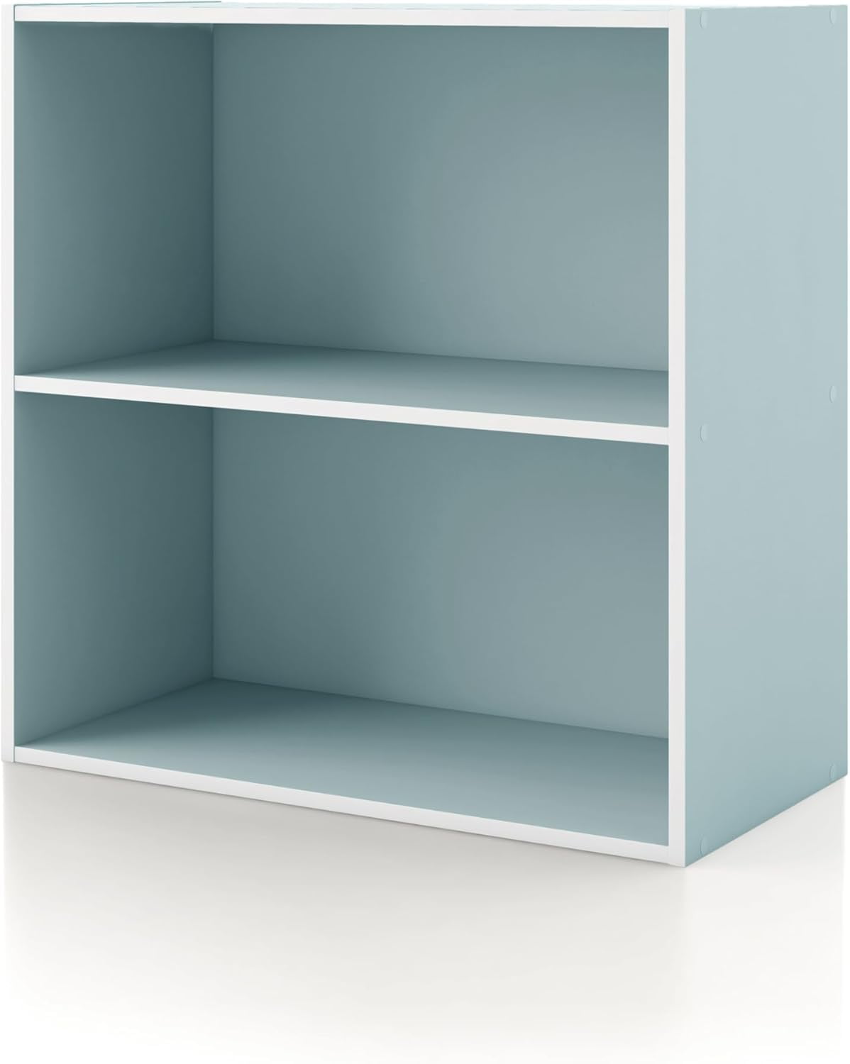 Apexa 2-Tier Cube Storage Organizer Shelves, Stackable Wood Bookcase ...