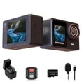 thumbnail image 1 of Apexcam Action Camera 4K/60FPS with 64GB SD Card, 131FT Waterproof Underwater Sports Camera with WiFi Touch Screen, External Mic, Remote Control & Mounting Accessories Kit C93, 1 of 1