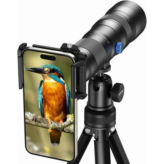 Apexel 20-60X Zoom Telephoto Lens, High Power HD Telephoto Phone Lens with Tripod and Universal Phone Clip for iPhone 16/15/14/13 Series, Samsung, Android Phone and Most Smartphone