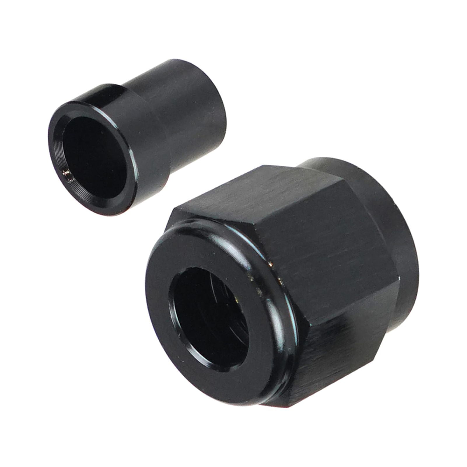 Apexeon Aluminum Hardline Fitting, 8 AN Female Tube Nut and Sleeve for