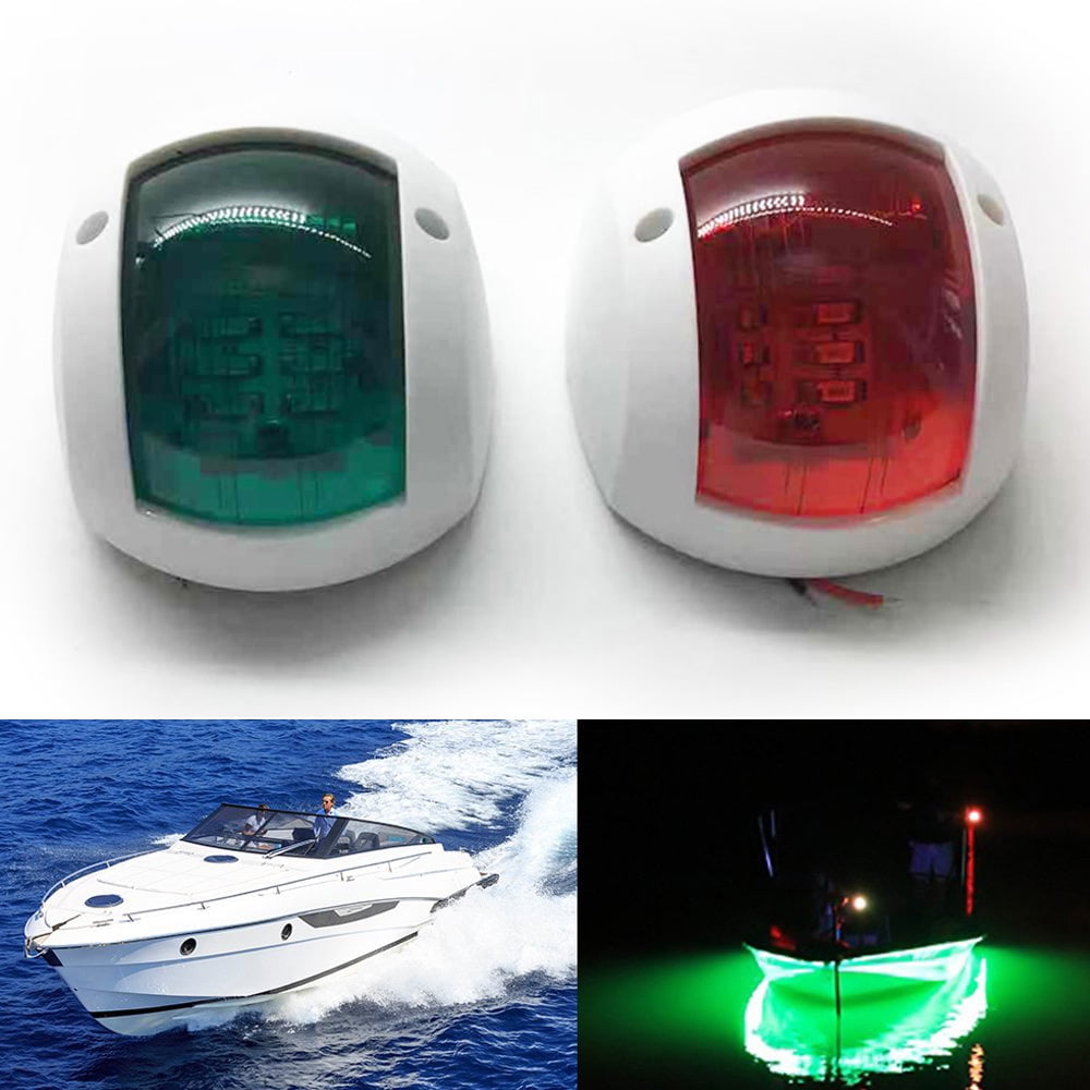 Apexeon Marine Boat Signal Light， Red Green LED Navigation Light 12V