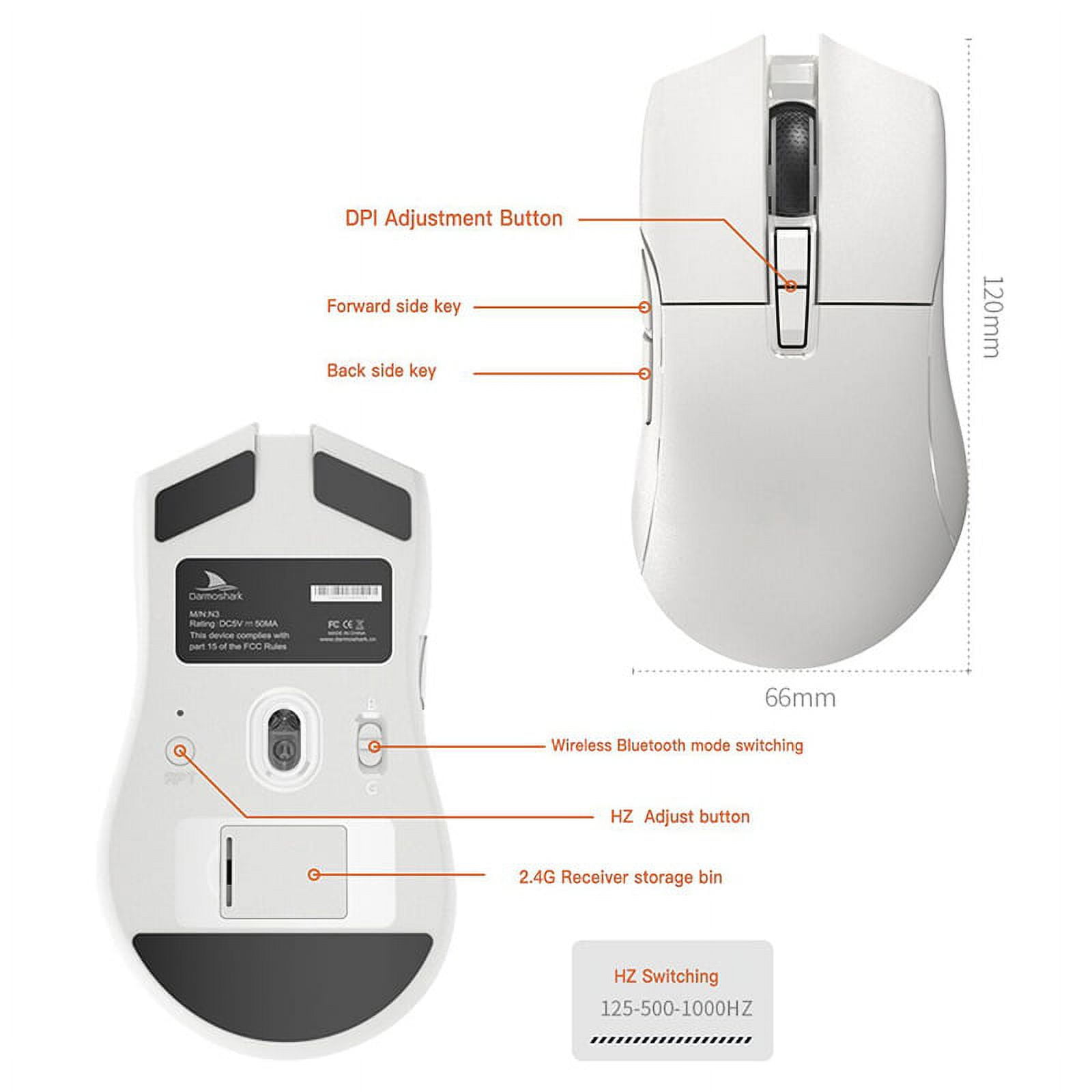 Apexeon Motospeed Darmoshark N3 Wireless BT Gaming Mouse, 26000DPI