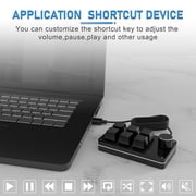 Apexeon One Hand Wired Mechanical Keyboard USB Custom Macro Programmable 6 Keys 1 Knob for Gaming and Multimedia