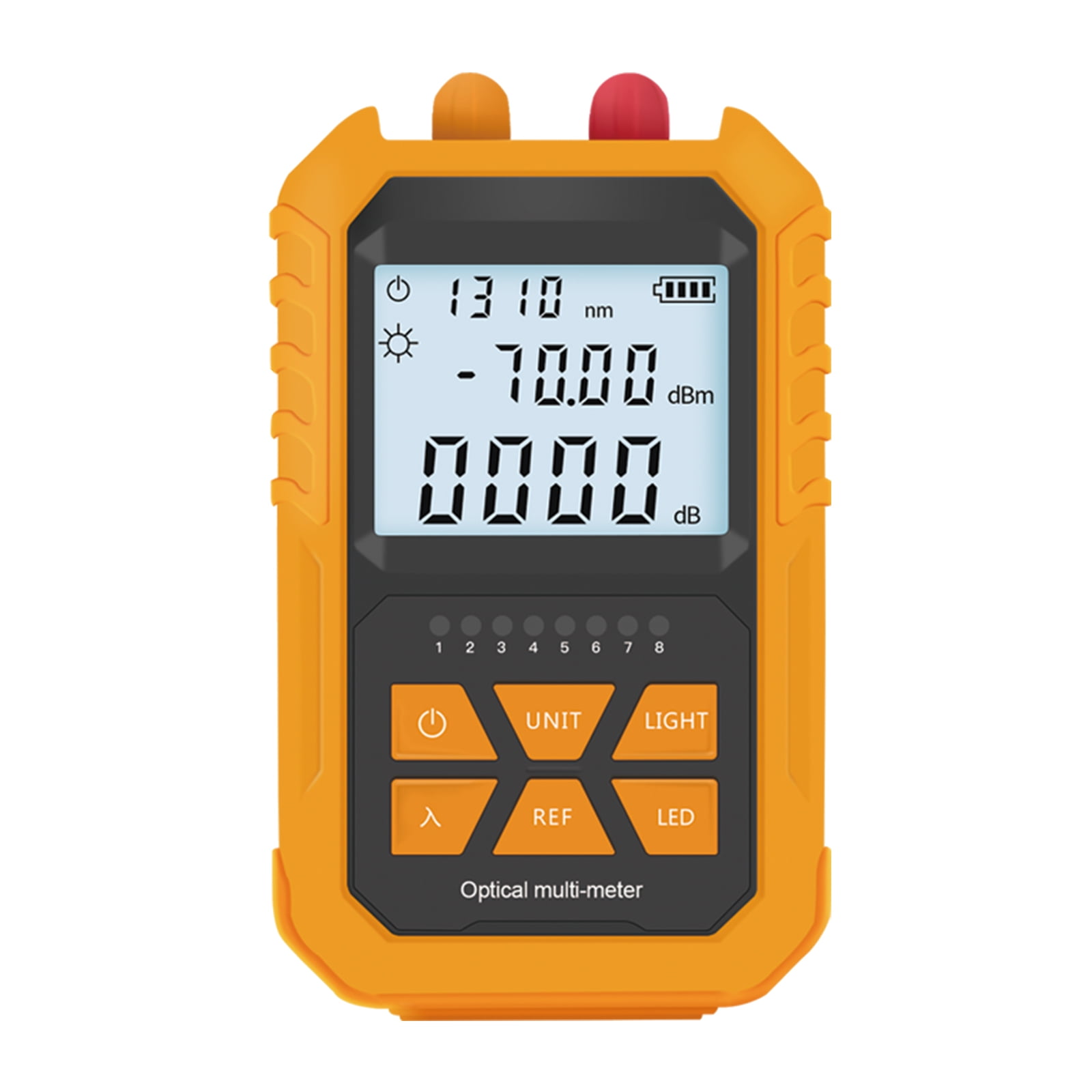 Apexeon Optical Meter , 5km Red Light, Portable and Digital, 7 Optic