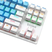 Apexeon Rainbow Backlit Mechanical Gaming Keyboard,Biojee Wired 87-Key Keyboard for Windows PC Laptop