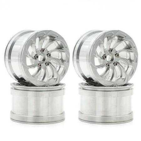 Apexeon Wheel Rim, Aluminum Alloy Beadlock Rims, 2.2inch 64*41mm, Replacement for Axial Wraith 90048 RR10