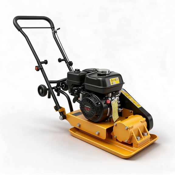 Apexyun Vibratory Plate Compactor 5.5 HP Gas Engine Walk-Behind Self Propelled for Soil, Gravel, Sand & Asphalt Compaction