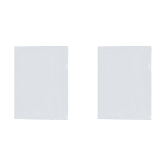 Apeya 2 Pack L Shaped White Plastic Folders, Fast Access Document Organizer with Business Card Slot for Office Presentation and Project Filing