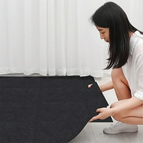 Apeya 24" X 24" Peel-And-Stick Carpet Tiles, Self-Adhesive Square Carpet with Soft Pad, Non-Slip, Easy Diy for Bedroom & Living Room,Black Square Stitching Anti-Slip Floor Mat