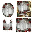 thumbnail image 1 of Apeya Christmas Bathroom Set-Decorative Anti-Slip U-Shaped Mats & Shower Curtain Festive Bathroom Decor,Complete Set,Christmas Decorations Christmas Gifts, 1 of 7