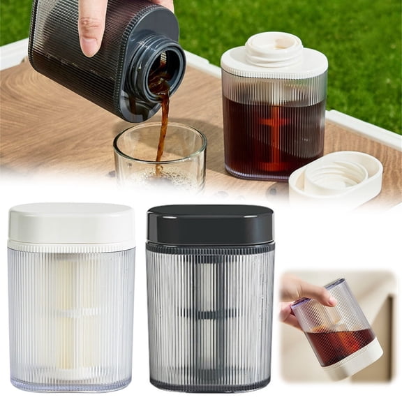 Apeya Cold Brew White Coffee Maker, Portable Coffee Infuser Bottle with Built-in Filter, Leak-Proof Iced Tea Maker for Travel, Office and Home, 10.15 oz