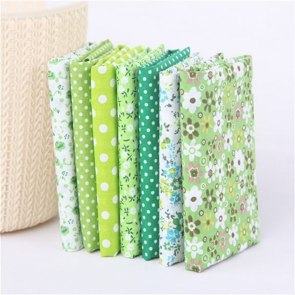 Apeya Cotton Craft Fabric Bundle, 7-Piece Quilting Sewing Squares, DIY Small Floral Print Material for Crafts for Cotton Crafts Fabric Bundle Patchwork Squares Quilting Sewing Patchwork DIY