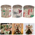 thumbnail image 1 of Apeya Cute Christmas Burlap Ribbon Plaid Snowflake Tree Stocking 2.5 Inch 5 Yards for Wreath Bows Gift Wrapping Holiday DIY Crafts Decoration, 1 of 6
