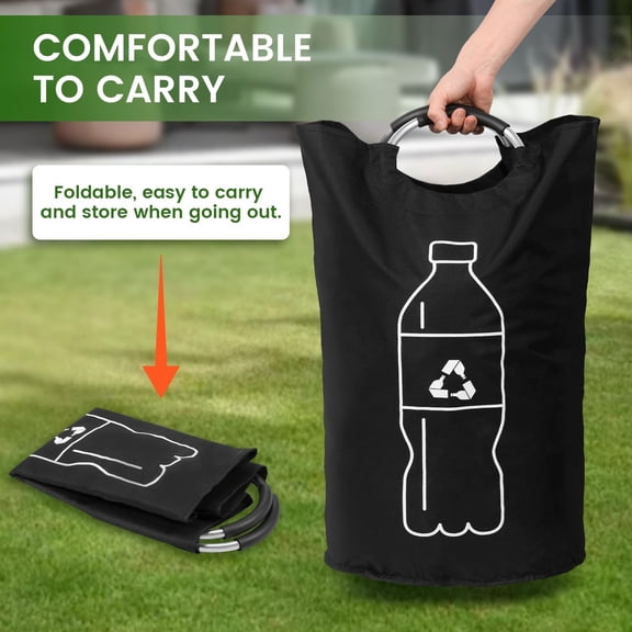 Apeya Dirty Clothes Basket-Foldable Large Capacity Style Eco-Friendly Household Storage,For Clothes/Toys/Sundries,Doubles As Bottle Recycling Bucket,Floor-To-Ceiling Design