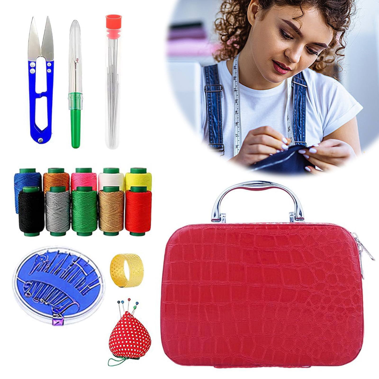 Apeya Diy Embroidery Craft Kit-2025 New Big Red Style&nbsp;Includes Needles Set & Sewing Kit Storage Box,Upgrade Hand Sewing Needles,Portable,Fixes Anything Anytime,Diy Embroidery Kit Tools