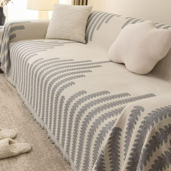 Apeya Double Sofa Cover-All-Season Comfortable|Chen Fabric, Fits Double Sofas (3 Identical Items Merged),Sofa Cover 7 Aa