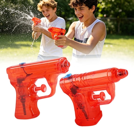 Apeya Durable Mini Water Red Squirter , Non Toxic Plastic Toy for Teenagers and Adults, Perfect for Backyard Games and Summer Parties, 3.93 x 2.95 in