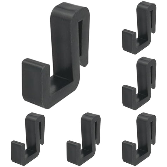 Apeya Durable Plastic Utility Hooks for Wall, Black No Drill Damage Free Adhesive Hangers, Versatile Storage Hook for Bathroom Kitchen Towel Bag, 50 Pack