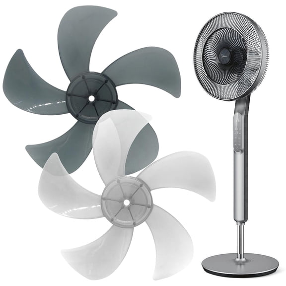 Apeya Fan Blade Replacement, 15 Inch Plastic Fan Blades for Standing Pedestal Fans, Grey Industrial Fan Propeller Wind Parts Accessory, 1 Pack