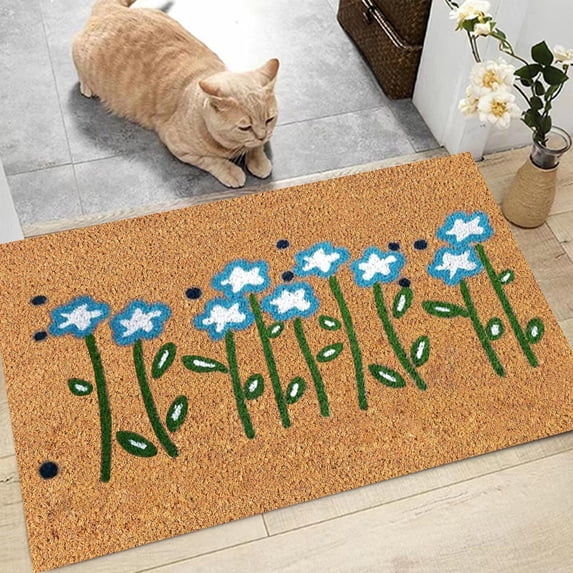 Apeya Funny Welcome Mat Coir Doormat With Non Slip Backing For Front Door Outdoor Entrance Patio Porch Indoor Home Decoration Dirt Trapping Rug