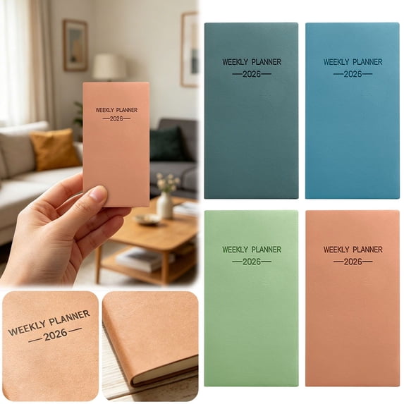 Apeya Pocket Planner 2026 A6 Planner Calendar Notebook Small Monthly Planner Hardcover Travel Notebook Compact Organizer for Daily Planning Notes