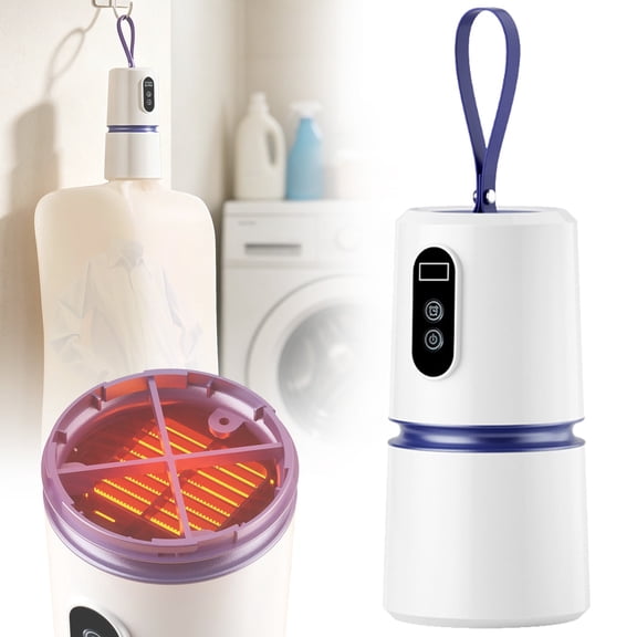 Apeya Portable Clothes Dryer, Mini Compact Laundry Drying Machine with Adjustable Timer, Small Quiet Fast Dryer for Apartment RV Travel Camping, 6.54x3.35 in