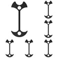 thumbnail image 1 of Apeya Professional Grade Deck Black Tent Pegs, Extended Fishbone Design for Secure Camping and Outdoor Shelters, Strong Aluminum Alloy Anchors, 5 PCS, 1 of 7
