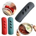 thumbnail image 1 of Apeya Red Silicone Hot Handle Holder, 2.95x0.78 in Heat Resistant Pot Handle Cover, Non Slip Grip Sleeve High Temp Protector for Skillet Frying Pan Cookware, 1 of 9