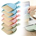 thumbnail image 1 of Apeya Small Dustpan and Brush Set, Mini Hand Broom Whisk Combo for Table Desk Keyboard Sofa Pet Nest, Cute Pastel Blue Cleaning Supplies Kit, 2 Piece Set, 1 of 9