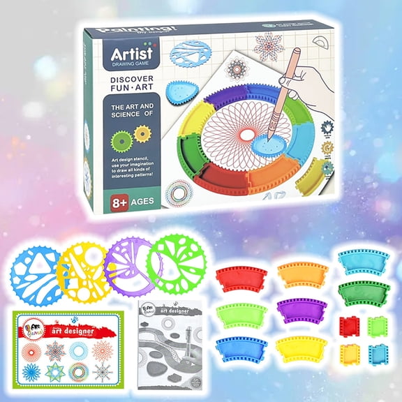 Apeya Spirograph Geometry Set Circle Template Drawing Tool Shape Stencils Kit For Creative Designs Drafting Tools Geometric Stencils And Art Projects