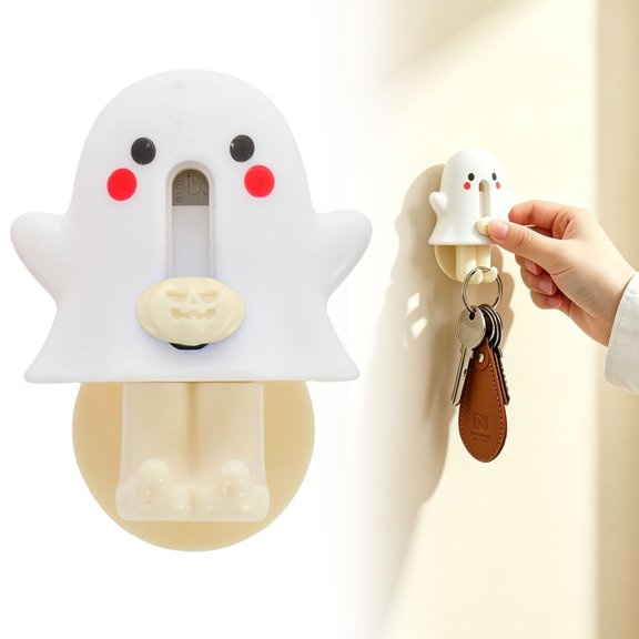 Apeya White Mini Retractable Utility Knife, 3x2 Inch Cute Ghost Shape Box Cutter, Portable Pocket Size Art Craft Cutter for Office Home and DIY Projects