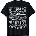thumbnail image 1 of Aphasia Awareness Warrior Grey Ribbon Support T-Shirt, 1 of 4