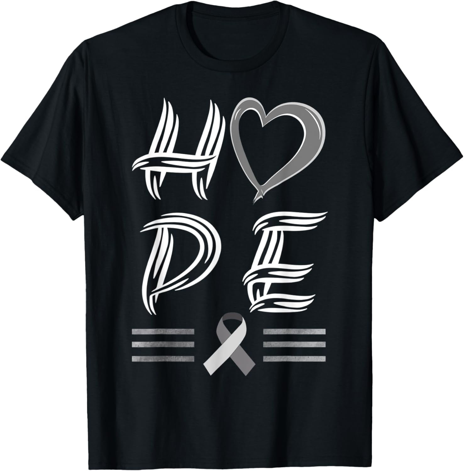 Aphasia Hope Item Grey Ribbon Aphasia Awareness T-Shirt - Walmart.com