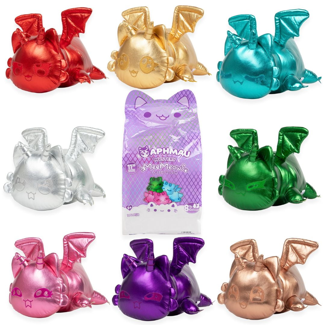 Aphmau MeeMeows 11 Classic Mystery Plush Toy, Dragon, YouTube Gaming Channel, Plush Mystery Box, Blind Box, 1 of 8 Possible Dragon MeeMeows, Official Merch