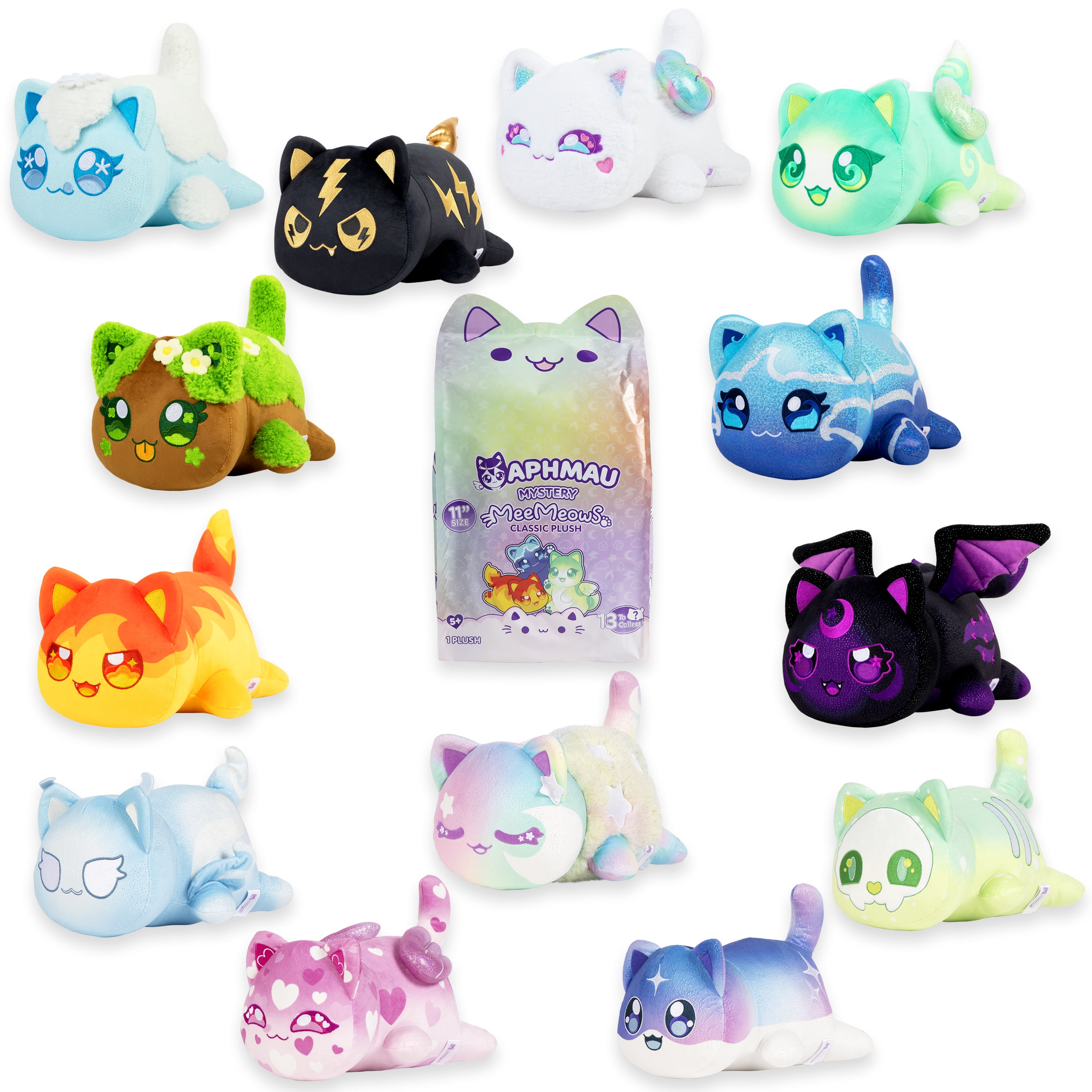 Aphmau MeeMeows 11 Classic Mystery Plush, Elemental, YouTube Gaming Channel, Plush Mystery Box Toy, Blind Box, 1 of 8 Possible Elemental MeeMeows, Official Merch Ages 5+
