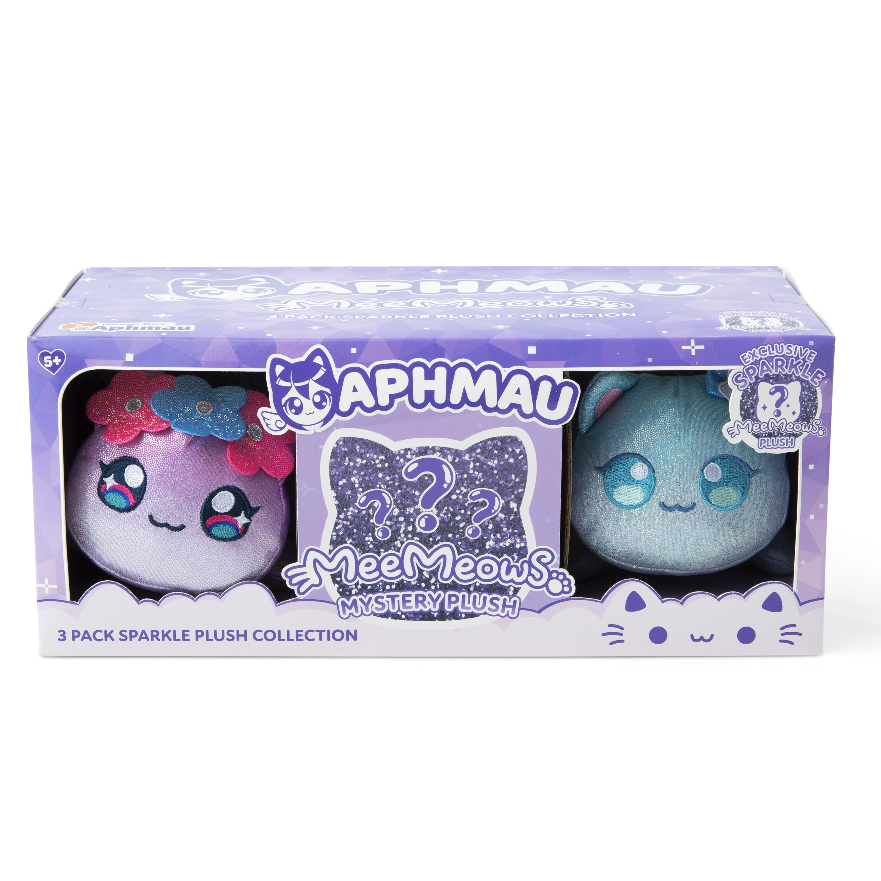 Aphmau Official 6” MeeMeow Plush 3-Pack, Surprise Box with 2