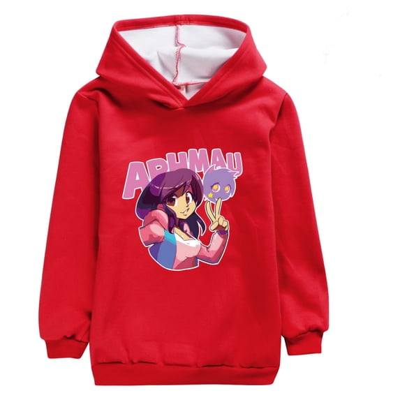 Aphmau 6-13 Kids Autumn/Winter Pure Cotton Fleece Thicker Warm Long Sleeve Hoodie, Fashionable Girl Hooded Sweatshirt