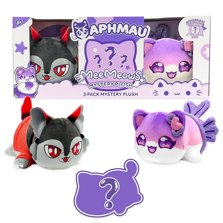 Aphmau 6 Inch MeeMeow Plush 3-Pack, Surprise Box that